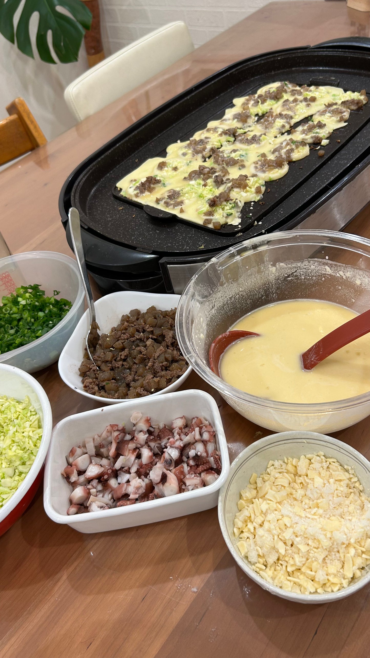 Cooking Takoyaki at Japanese Home in Osaka