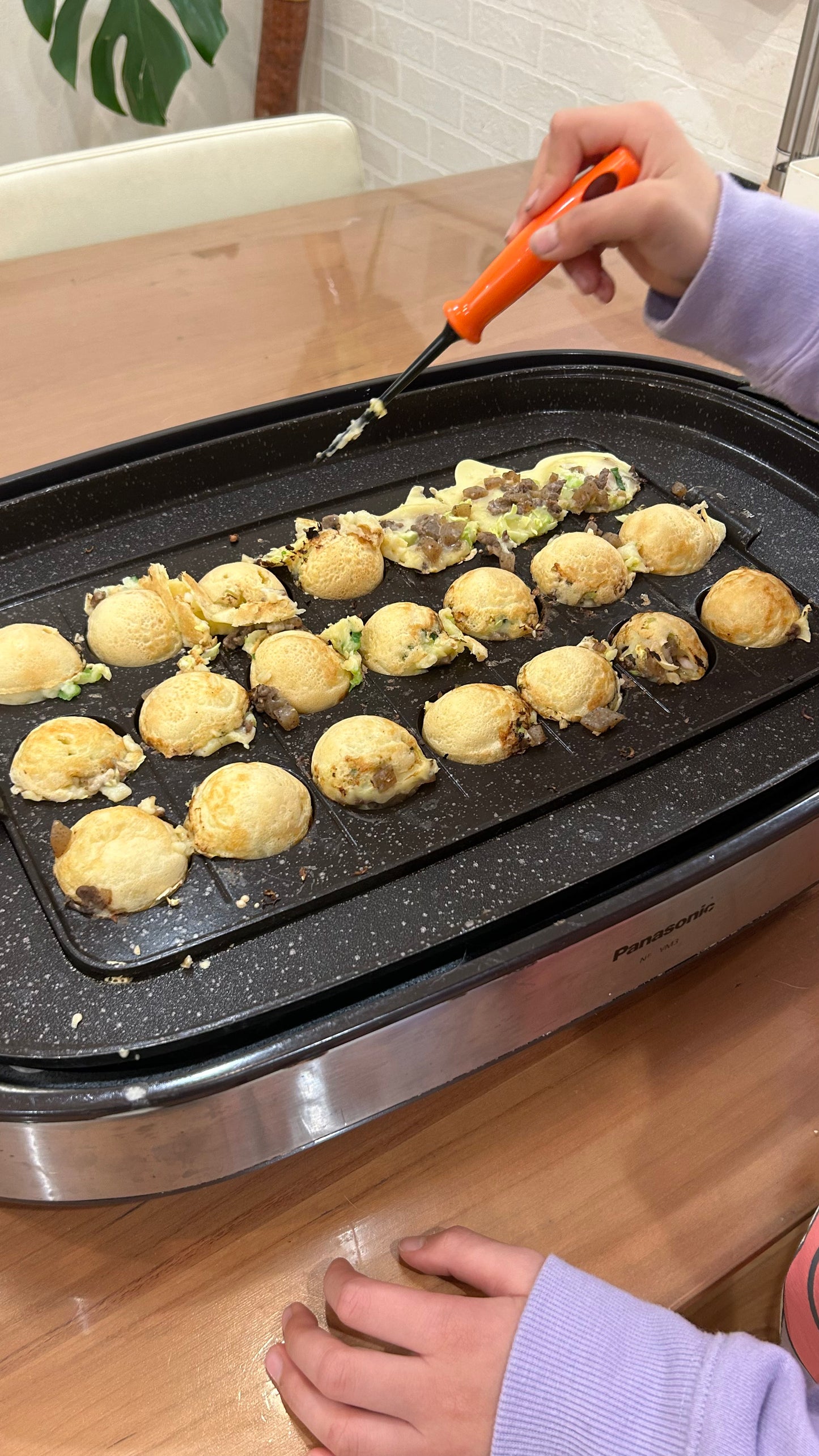 Cooking Takoyaki at Japanese Home in Osaka