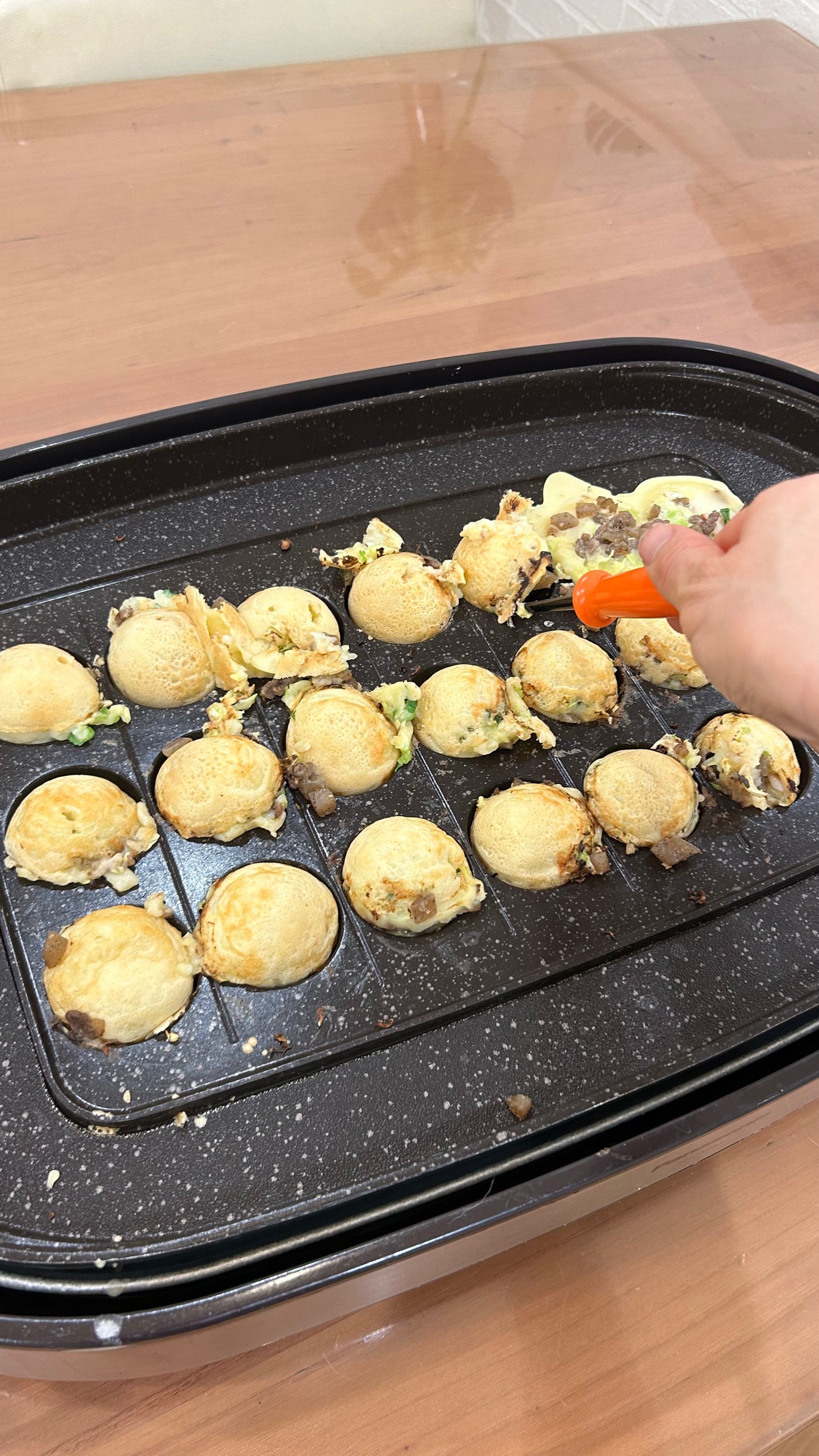 Cooking Takoyaki at Japanese Home in Osaka