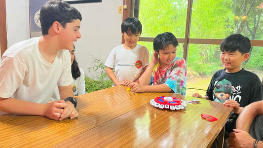 The kids really enjoyed playing bingo with friends