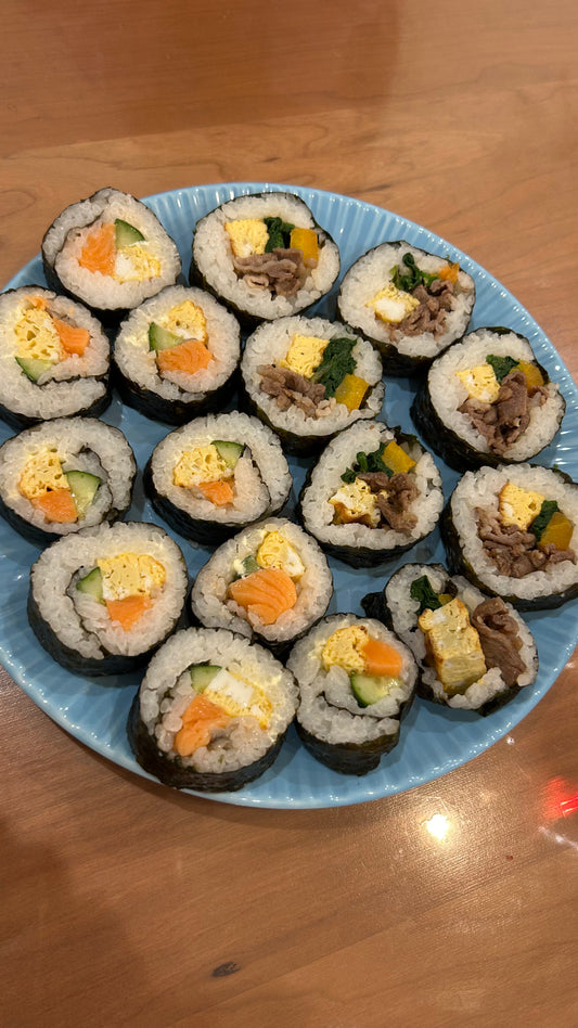 Cooking Sushi Rolls at a Japanese Home